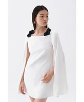 Nocturne Women's Cape Sleeve Mini Dress