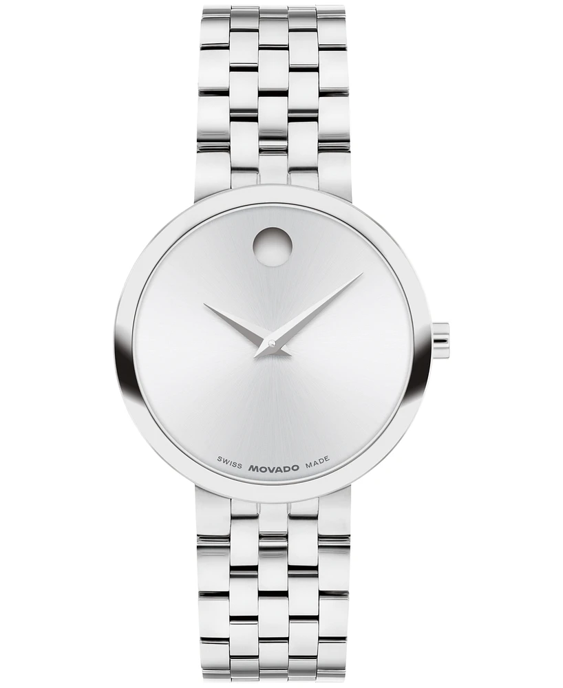 Movado Women's Museum Classic Swiss Quartz Stainless-Steel Watch, 29.5mm