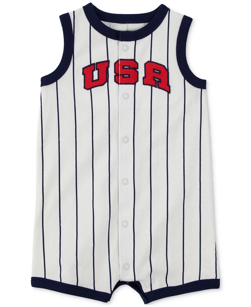 Carter's Baby July 4th Usa Varsity Stripe Romper