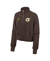 Nike Women's Brown San Diego Padres Cooperstown Collection Phoenix Fleece Half-Zip Sweatshirt