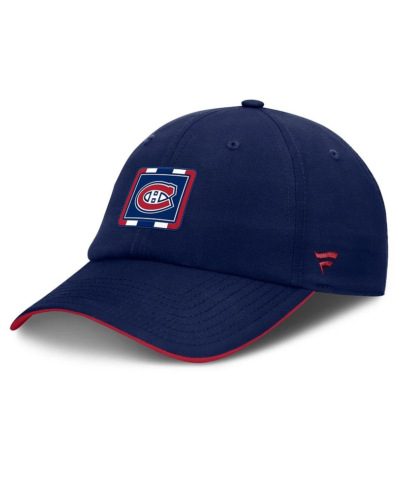 Fanatics Men's Navy/Red Montreal Canadiens Authentic Pro Ripstop Adjustable Hat