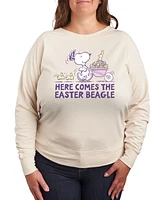 Hybrid Apparel Plus Peanuts Snoopy Easter Beagle Graphic Pullover T-Shirt