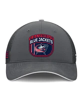 Fanatics Men's Gray Columbus Blue Jackets Authentic Pro Home Ice Trucker Adjustable Hat