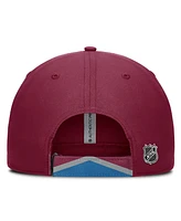 Fanatics Men's Burgundy/Blue Colorado Avalanche Authentic Pro Ripstop Adjustable Hat