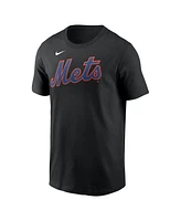 Nike Men's Francisco Alvarez Black New York Mets Fuse Name Number T-Shirt
