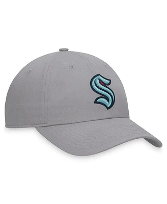 Fanatics Men's Gray Seattle Kraken Extra Time Adjustable Hat