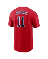 Nike Men's Rafael Devers Red Boston Sox Fuse Name Number T-Shirt