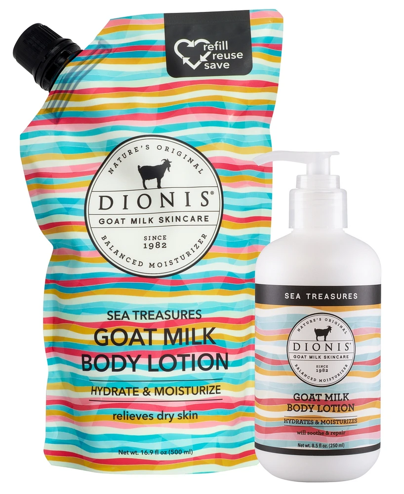 Dionis Sea Treasures Goat Milk Body Lotion Refill Set