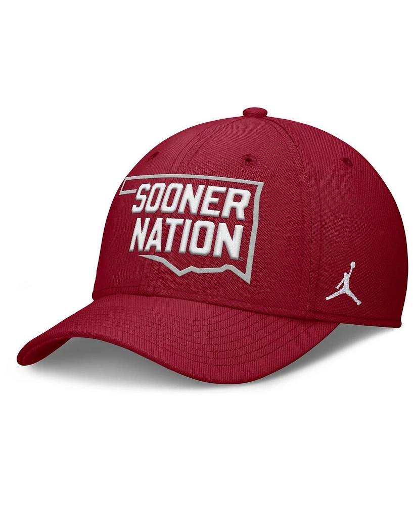 Jordan Men's Crimson Oklahoma Sooners Local Swoosh Flex Hat