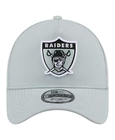 New Era Men's Gray Oakland Raiders Gridiron Classics A-Frame 9FORTY Adjustable Hat
