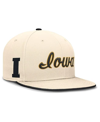 Nike Men's Natural Iowa Hawkeyes Primetime True Performance Fitted Hat