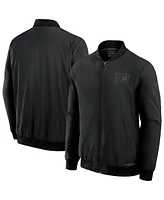 Fanatics Men's Black Philadelphia Flyers Authentic Pro Road Full-Zip Bomber Jacket