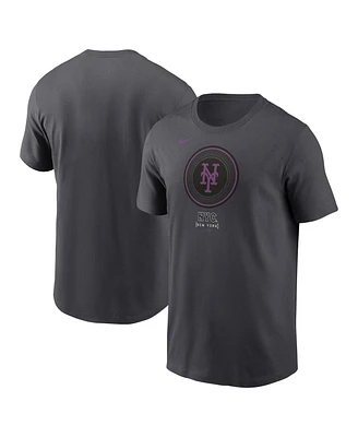 Nike Men's Charcoal New York Mets 2024 City Connect Large Logo T-Shirt
