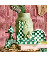 Mackenzie Childs Emerald Check Dinnerware Serveware Collection