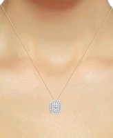 Forever Grown Diamonds Lab-Grown Diamond Cushion Cluster 18" Pendant Necklace (2 ct. t.w.) Sterling Silver or 14k Gold-Plated