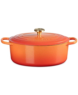 Le Creuset Signature 6.75-Qt. Flamme Doree Oval Oven with Crucible Knob - 100th Anniversary Edition
