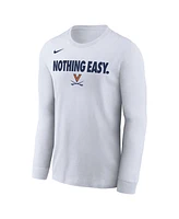 Nike Men's White Virginia Cavaliers 2025 On-Court Bench Long Sleeve T-Shirt