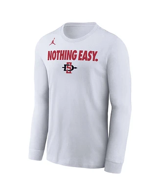 Men's White San Diego State Aztecs 2025 On-Court Bench Long Sleeve T-Shirt