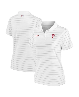 Nike Women's White Philadelphia Phillies Authentic Collection Victory Performance Polo Shirt