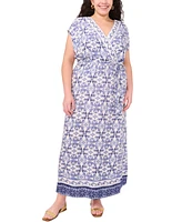Vince Camuto Plus Printed Faux-Wrap Maxi Dress, Exclusively at Macy's