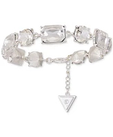 Guess Silver-Tone Mixed Rhinestone Flex Bracelet