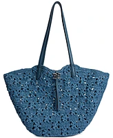 Sam Edelman Layla Floral Raffia Fan Tote