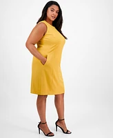 Kasper Plus Sleeveless Multi-Seam Sheath Dress
