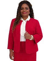 Kasper Women's Open-Front Jacket, Regulaur & Plus