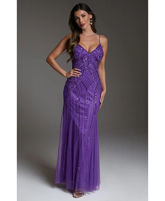 Bebe Women's Beaded Gown