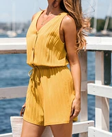 Cupshe Women's Citrus Spark Yellow Romper