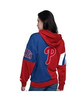 Starter Women's Red/Royal Philadelphia Phillies Curve Ball Full Zip Hoodie Sweatshirt