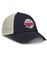 Nike Men's Navy/Natural Minnesota Twins Cooperstown Collection Club Trucker Adjustable Hat