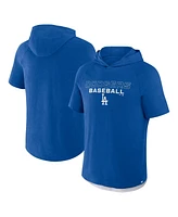 Fanatics Men's Royal Los Angeles Dodgers Clubhouse Optimal Play Raglan Short Sleeve Pullover Hoodie
