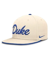 Nike Men's Natural Duke Blue Devils Primetime True Performance Fitted Hat