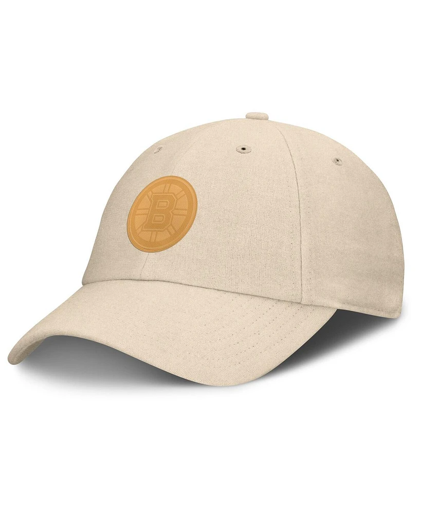 Fanatics Men's Tan Boston Bruins Front Office Canvas Adjustable Hat