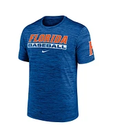 Nike Men's Royal Florida Gators Velocity Baseball Wordmark Stack Performance T-Shirt