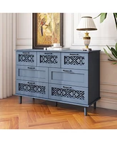 Mondawe 7 Drawer Cabinet, American Furniture, Suitable for Bedroom, Living Room