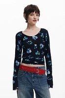 Desigual Women's Fruit sweater with mock neck