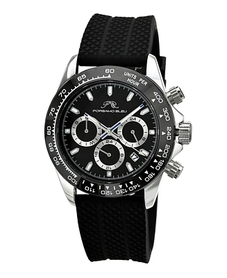 Preston Sport Silicone Silver Tone & Black Men's Watch 1037BPRR