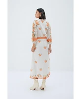 Raishma Studio Women's Orange Rose Dress