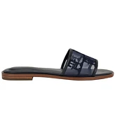 Tommy Hilfiger Women's Tesia Mesh Logo Flat Slide Sandals