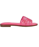 Tommy Hilfiger Women's Tesia Mesh Logo Flat Slide Sandals