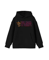 Five Nights at Freddy's Boys Horror Video Game Text Youth Black Hoodie-xl