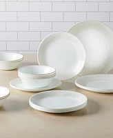 Corelle Hushed Lines 12-Pc. Dinnerware Set, Service for 4