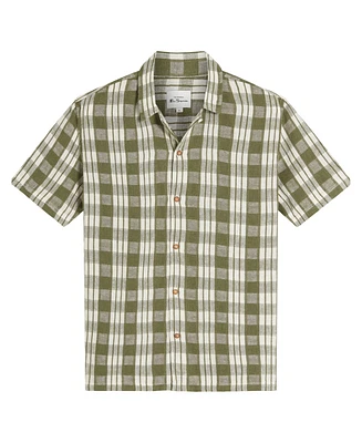 Ben Sherman Men's Reworked Gingham Check Short Sleeve Shirt