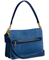Coach Denim Chain Tabby 30 Shoulder Bag