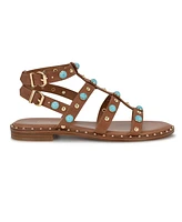 Nine West Women's Mindela Embellished Flat Gladiator Sandals