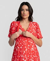 Seraphine Women's Maternity Nursing Midi Dress