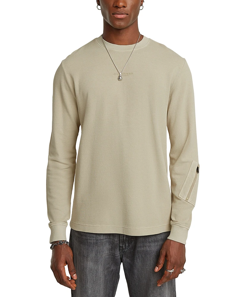 G-Star Raw Men's Relaxed Fit Overdyed Long Sleeve Crewneck T-Shirt