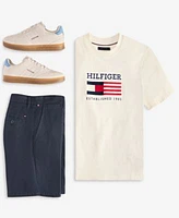 Tommy Hilfiger Mens Logo Flag T Shirt Shorts